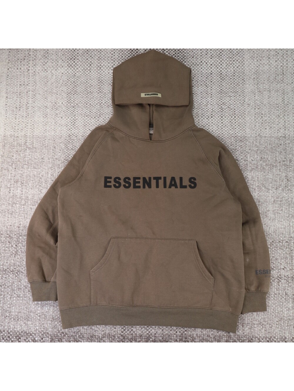 Fear of God Essentials Hooded Sweatshirt Medium Brown Pullover Hoodie